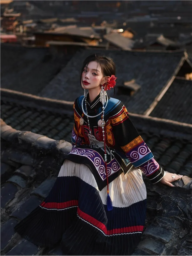 Heavy industry cotton and linen embroidery set exotic festival travel photography photo wear women's clothing
Heavy industry cotton and linen embroidery set exotic festival travel photography photo wear women's clothing