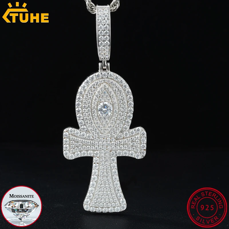 TUHE Unisex Full Moissanite Cross Pendant S925 Sterling Silver Pendants Necklace For Men Hip Pop Jewelry Gift
TUHE Unisex Full Moissanite Cross Pendant S925 Sterling Silver Pendants Necklace For Men Hip Pop Jewelry Gift