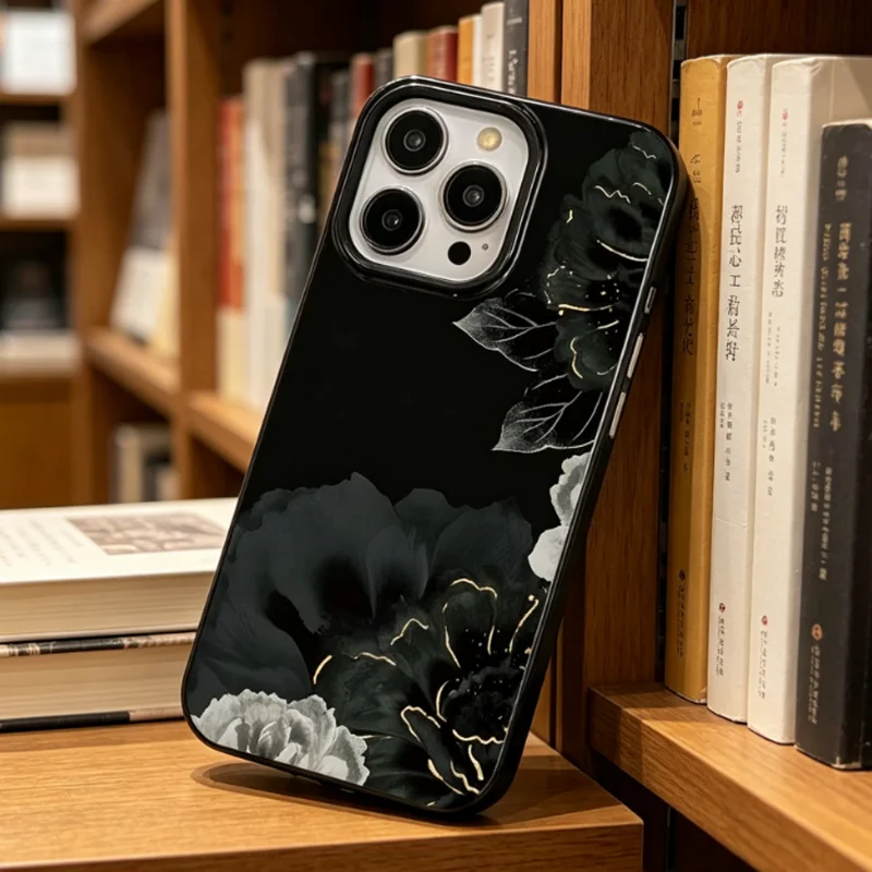 Glossy Black Gold Foil Ink Peony Phone Case For iPhone 17 16 15 14 Plus 13 12 11 Pro Max 17 Air Shockproof Soft TPU Phone Case
Glossy Black Gold Foil Ink Peony Phone Case For iPhone 17 16 15 14 Plus 13 12 11 Pro Max 17 Air Shockproof Soft TPU Phone Case