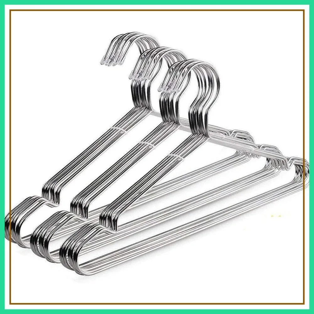 Sturdy Metal Wire Hangers 30 Pack, Strong Stainless Steel, 16.5 Inch for Clothes Organization
Sturdy Metal Wire Hangers 30 Pack, Strong Stainless Steel, 16.5 Inch for Clothes Organization