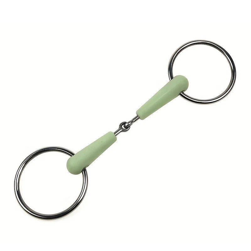Jointed Rubber Covered Horse Snaffle Bit, Loose Ring Mouth Bit for Equestrian Training
Jointed Rubber Covered Horse Snaffle Bit, Loose Ring Mouth Bit for Equestrian Training