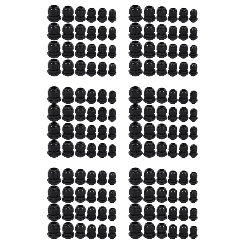 144 Pcs Plastic Waterproof Adjustable 3.5 - 13Mm Cable Gland Joints, PG7, PG9, PG11, PG13.5, PG16, Pack Of 144
144 Pcs Plastic Waterproof Adjustable 3.5 - 13Mm Cable Gland Joints, PG7, PG9, PG11, PG13.5, PG16, Pack Of 144