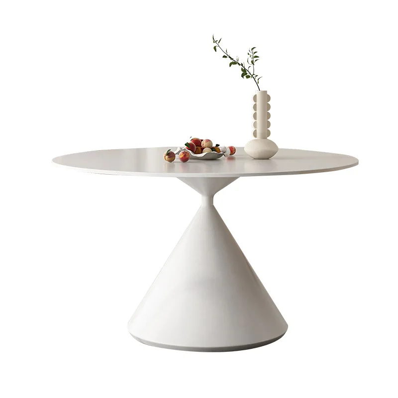 Italian minimalist wabi sand wind rock slab dining table pure white household small apartment round rock slab round dining table
Italian minimalist wabi sand wind rock slab dining table pure white household small apartment round rock slab round dining table