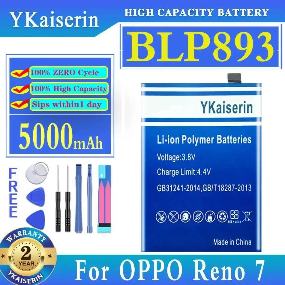 Fast Charging BLP893 Premium Replacement Mobile Phone Battery For Oppo Reno7 Reno 7 5000Mah
Fast Charging BLP893 Premium Replacement Mobile Phone Battery For Oppo Reno7 Reno 7 5000Mah