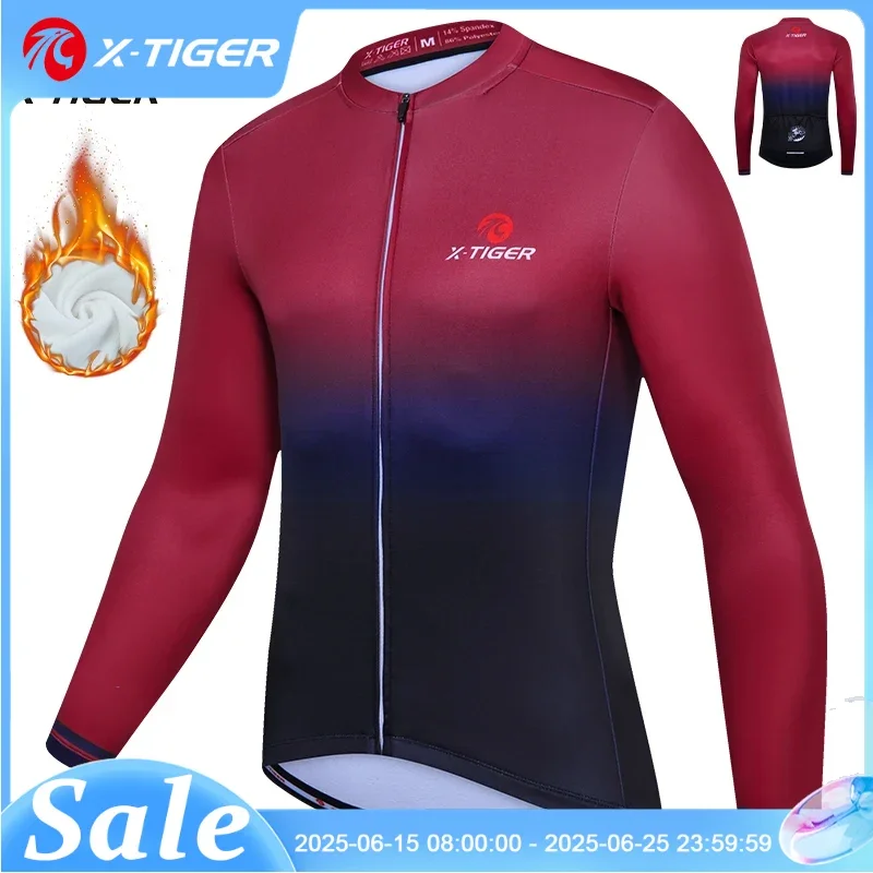 X-TIGER Cycling Jerseys Winter Thermal Gradient Series Cycl jersey Long Sleeve Keep Warm Bicycle Shirts
X-TIGER Cycling Jerseys Winter Thermal Gradient Series Cycl jersey Long Sleeve Keep Warm Bicycle Shirts