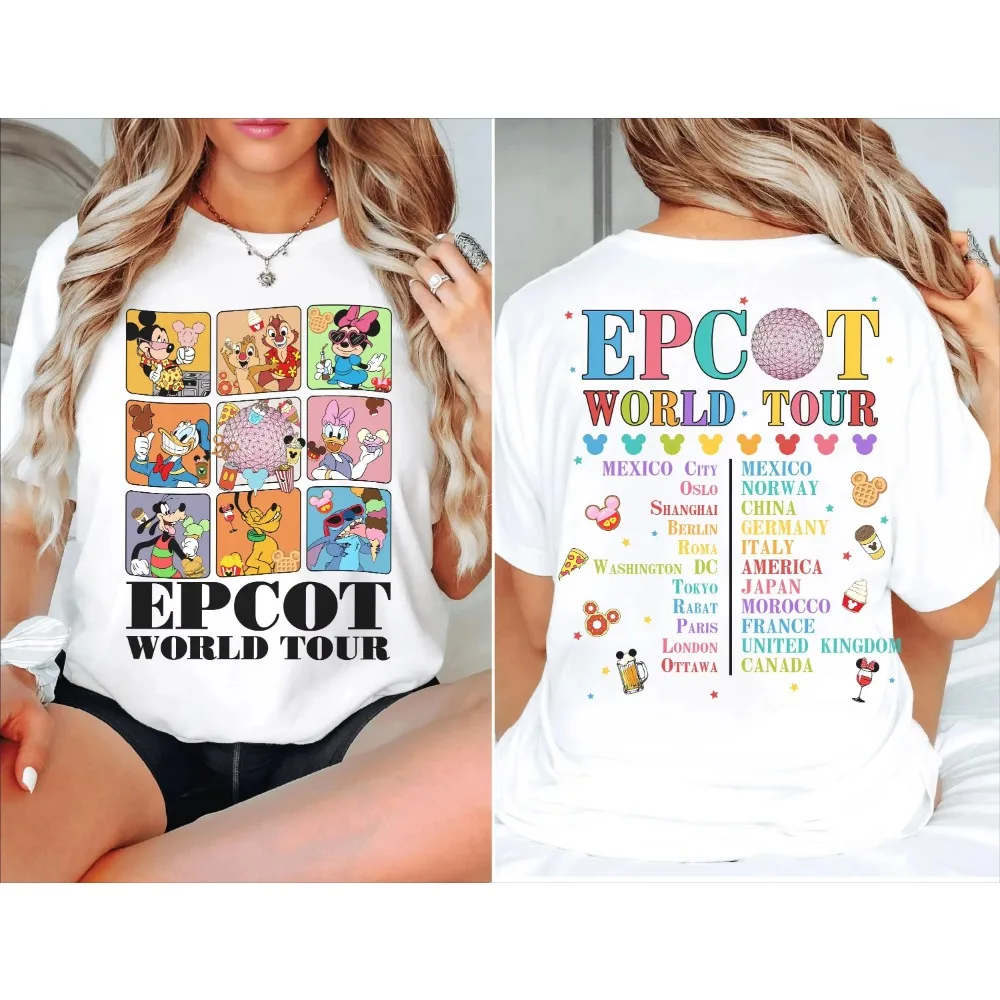 Винтажная рубашка Disney Epcot World Tour Drink Around The World, рубашка с Микки и друзьями Disneyland, женские и мужские футболки на день рождения
Винтажная рубашка Disney Epcot World Tour Drink Around The World, рубашка с Микки и друзьями Disneyland, женские и мужские футболки на день рождения