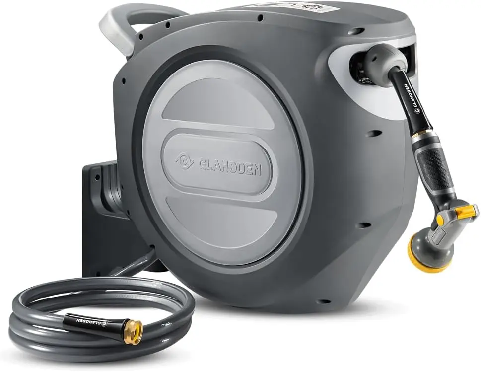 Hose Reel 5/8 in x 115 ft Metal Bracket, 2025 Upgraded Dual Ratchet Lock UV & Freeze Protection Brass Seal Slow Retraction
Hose Reel 5/8 in x 115 ft Metal Bracket, 2025 Upgraded Dual Ratchet Lock UV & Freeze Protection Brass Seal Slow Retraction