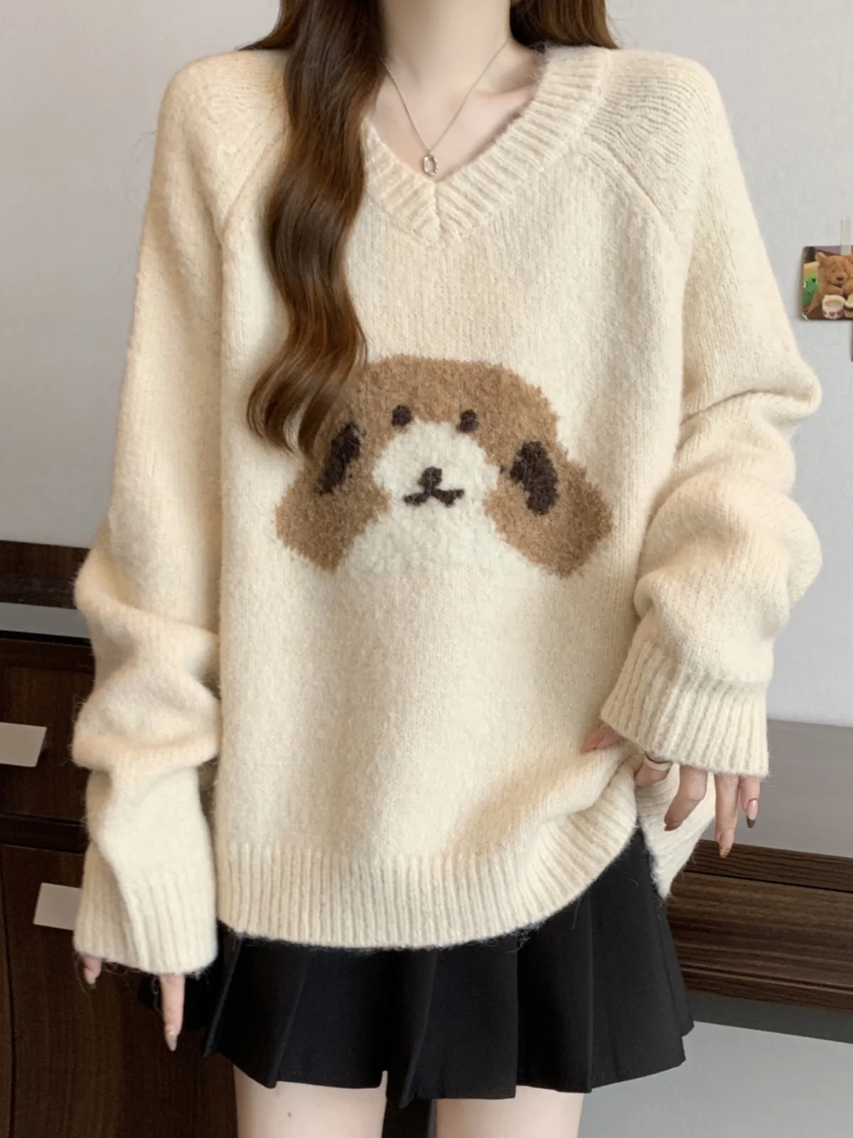 Soft Cozy Spring Autumn Women's Long Sleeve Knitted Sweater Trendy Cartoon Print Casual Chic Top plus Size Knitwear
Soft Cozy Spring Autumn Women's Long Sleeve Knitted Sweater Trendy Cartoon Print Casual Chic Top plus Size Knitwear