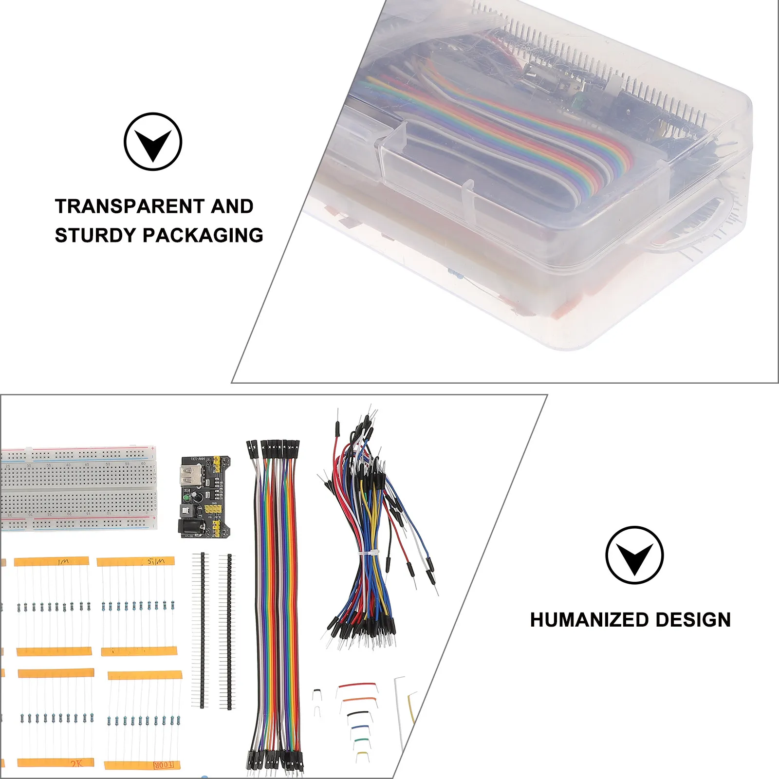 1Set Electronics Component Kit Starter Prototyping Circuit Basic Electronic Experiment Power Supply Module Jumper Wire
1Set Electronics Component Kit Starter Prototyping Circuit Basic Electronic Experiment Power Supply Module Jumper Wire