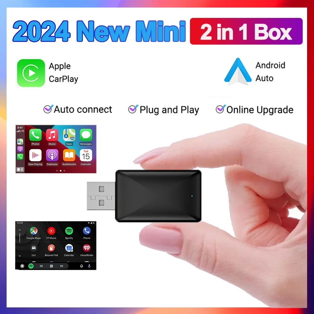 2024 Android Auto Wireless Carplay Adapter 2in1 Smart Dongle Carplay Ai Box Bluetooth Wifi Plug&Play Fast Connect Fit 99% of Car
2024 Android Auto Wireless Carplay Adapter 2in1 Smart Dongle Carplay Ai Box Bluetooth Wifi Plug&Play Fast Connect Fit 99% of Car