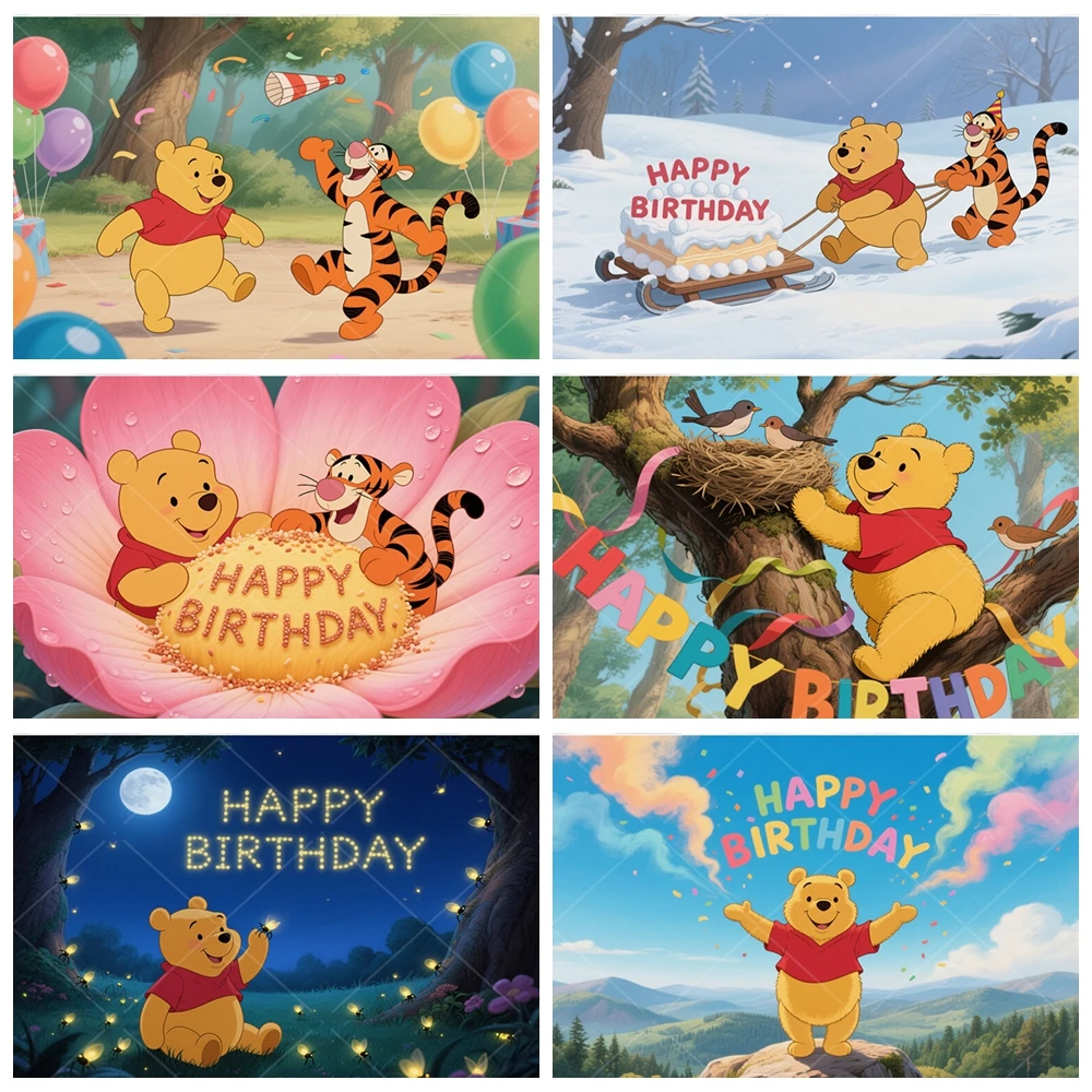 Disney Winnie The Pooh Party Backdrops Kids Boy Baby Shower 1st Birthday Party Newborn Decoration Photography Custom Background
Disney Winnie The Pooh Party Backdrops Kids Boy Baby Shower 1st Birthday Party Newborn Decoration Photography Custom Background