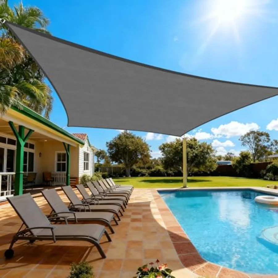 Sun Shade Sail 10'X18' Dark Grey Rectangle Curved Edged Sun Shade Commercial Grade 185GSM HDPE UV Permeable Outdoor Shade Cloth
Sun Shade Sail 10'X18' Dark Grey Rectangle Curved Edged Sun Shade Commercial Grade 185GSM HDPE UV Permeable Outdoor Shade Cloth