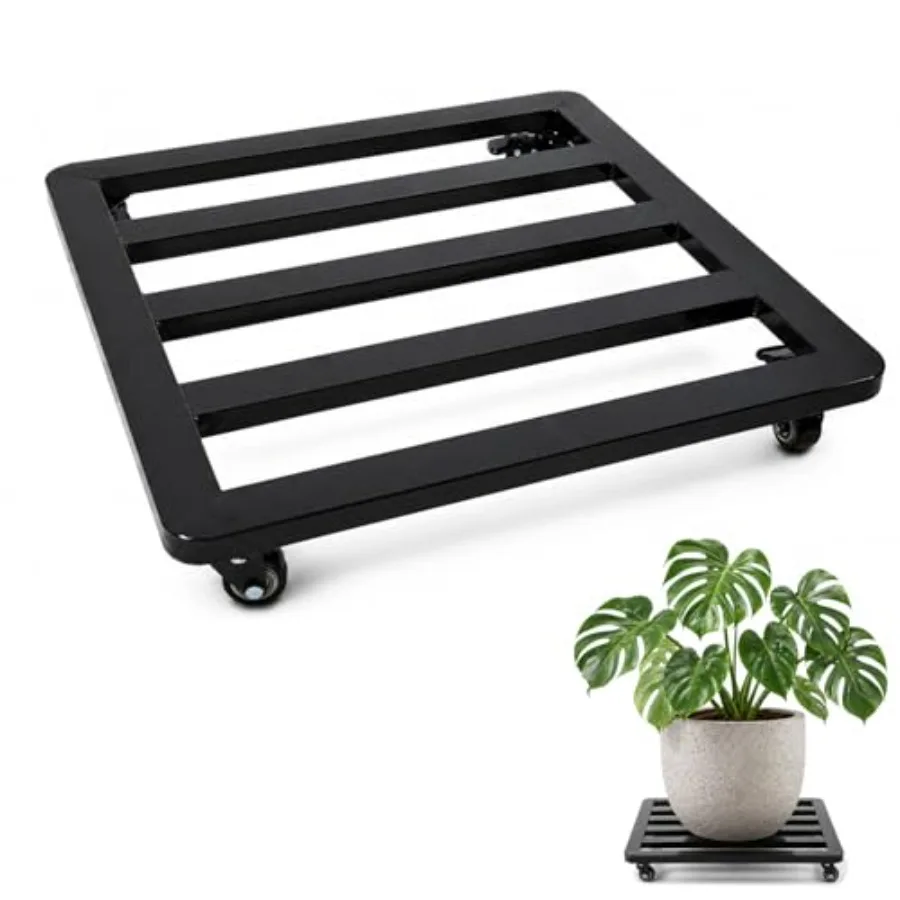 20IN Heavy Duty Plant Caddy with Wheels, Rounded-Square Metal Rolling Plant Stand Lockable Casters, Rust-Proof Plant Dolly Indo
20IN Heavy Duty Plant Caddy with Wheels, Rounded-Square Metal Rolling Plant Stand Lockable Casters, Rust-Proof Plant Dolly Indo