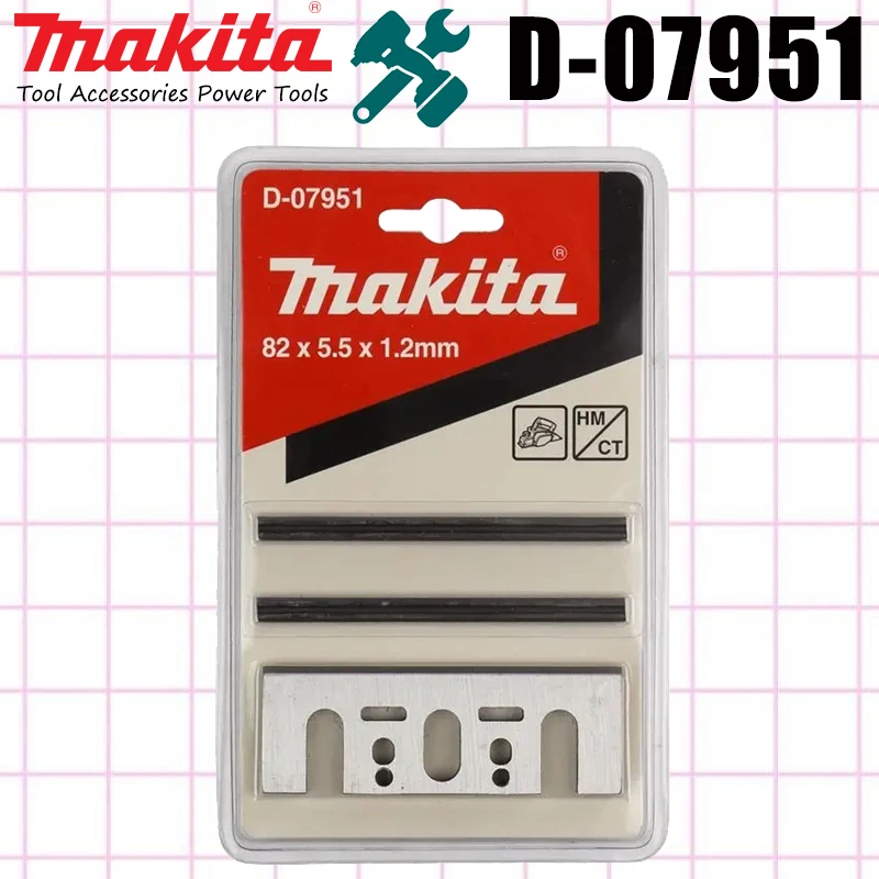 Makita D-07951 82x5.5x1.2mm Carbide Planer Blade Set Replacement Electric Planer Knives for Woodworking
Makita D-07951 82x5.5x1.2mm Carbide Planer Blade Set Replacement Electric Planer Knives for Woodworking