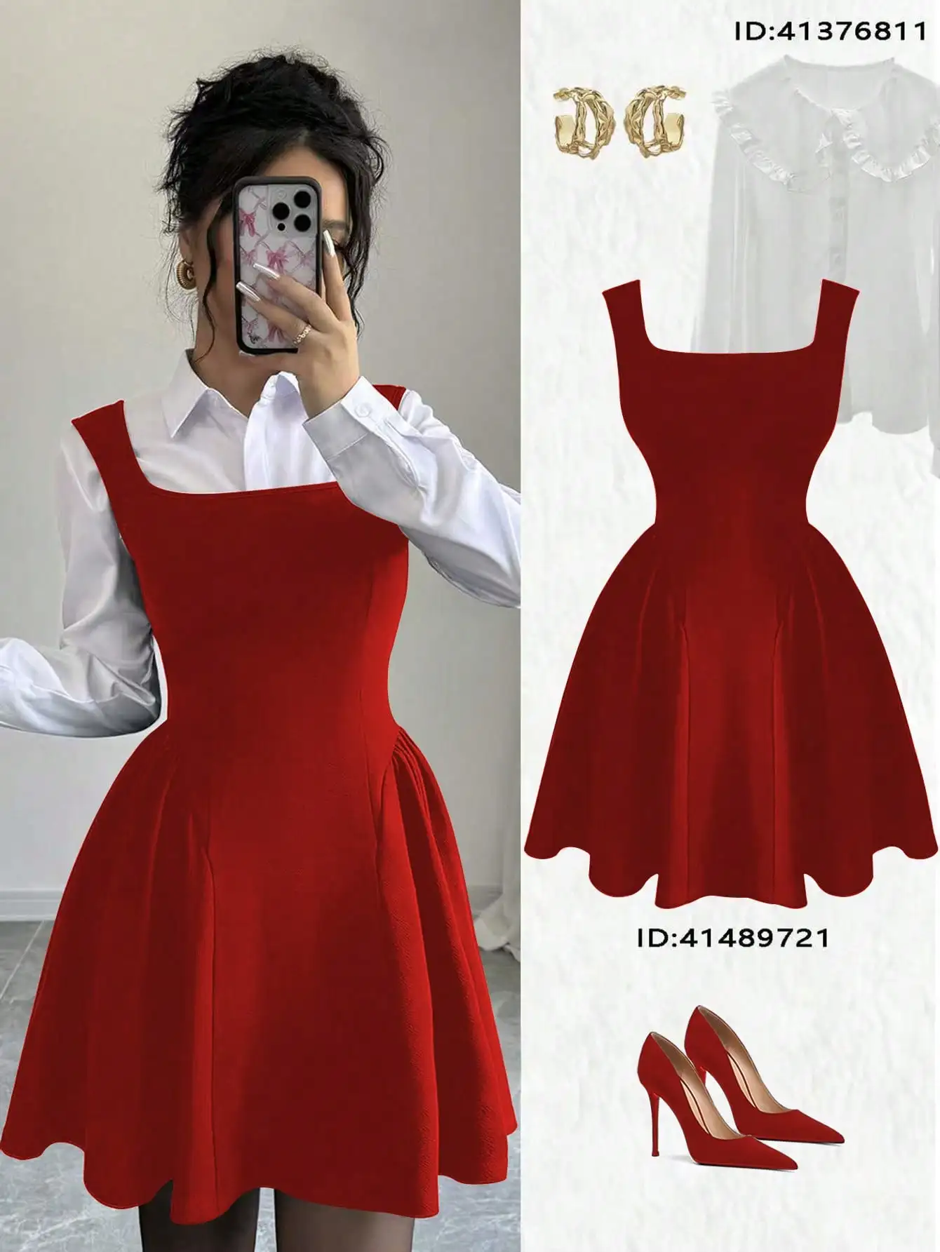 Красное платье А-силуэта без рукавов с вырезом на шее и драпировкой по низу, приталенное, для повседневной носки и офиса, весна-зима
Красное платье А-силуэта без рукавов с вырезом на шее и драпировкой по низу, приталенное, для повседневной носки и офиса, весна-зима