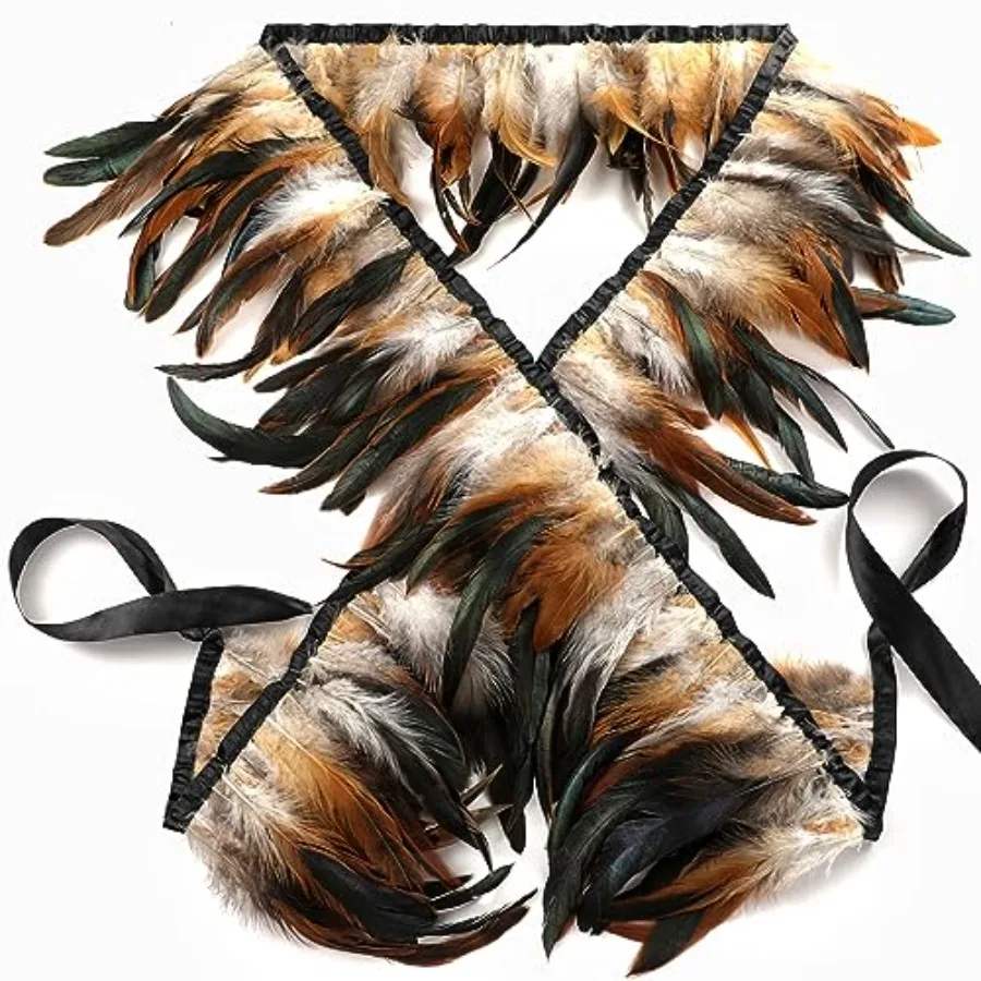 Holmgren Natural Rooster Feather Trim - 2 Yards 5-7inch Rooster Feathers Fringe Trim for Feather Shawl Cape, Gloves, Dress Cost
Holmgren Natural Rooster Feather Trim - 2 Yards 5-7inch Rooster Feathers Fringe Trim for Feather Shawl Cape, Gloves, Dress Cost