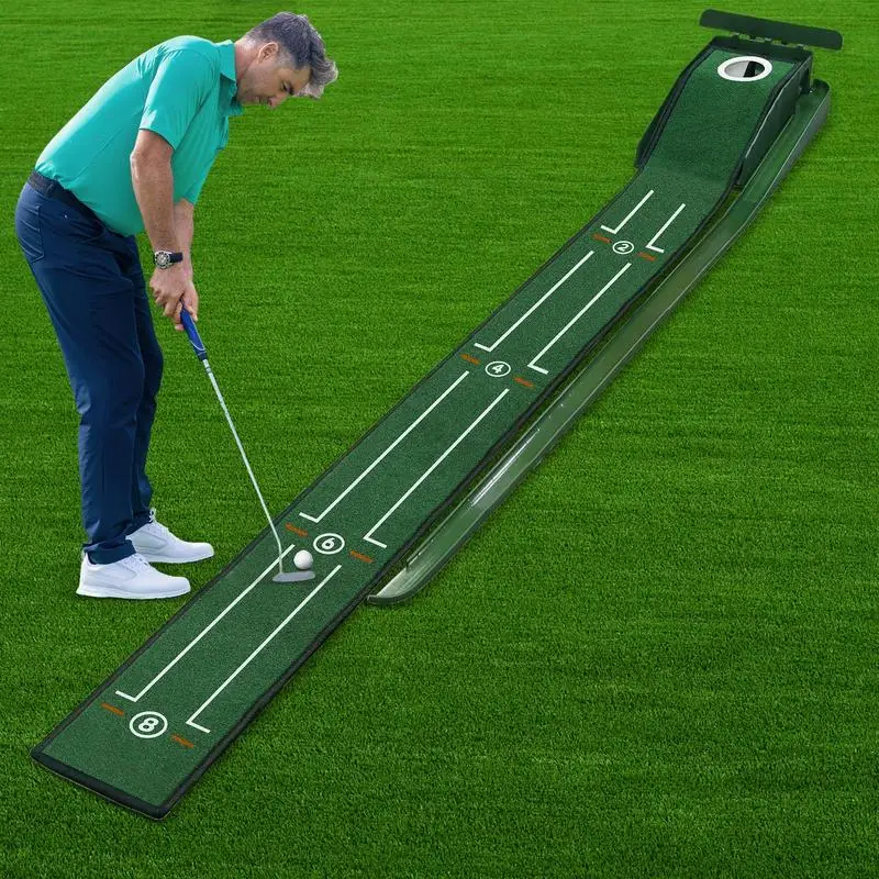 Putting Mat Home Putting Green Golf Practice Velvet Mat With Alignment Guides And Automatic Ball Return For Women And Men
Putting Mat Home Putting Green Golf Practice Velvet Mat With Alignment Guides And Automatic Ball Return For Women And Men
