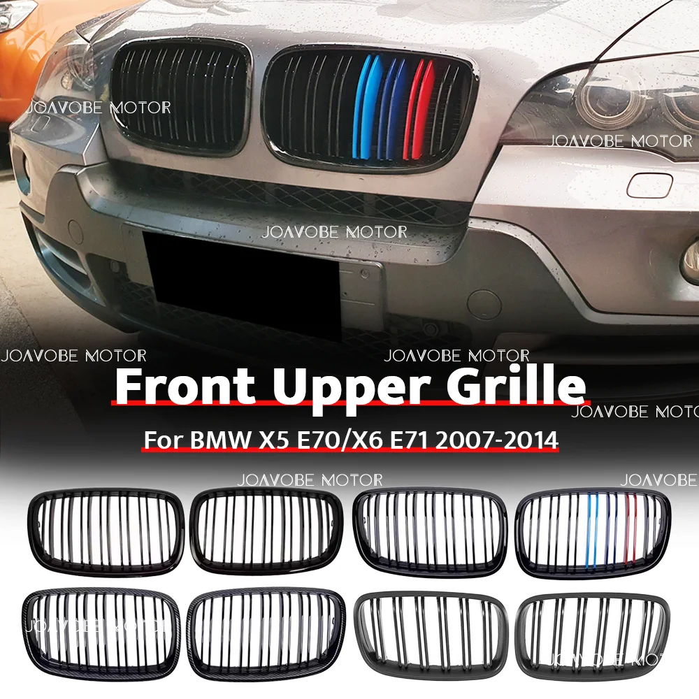 Glossy Black Glossy M-Color Glossy Black Matte Black Double Line Style Front Bumper Grille For BMW X5 X6 2008-2014
Glossy Black Glossy M-Color Glossy Black Matte Black Double Line Style Front Bumper Grille For BMW X5 X6 2008-2014