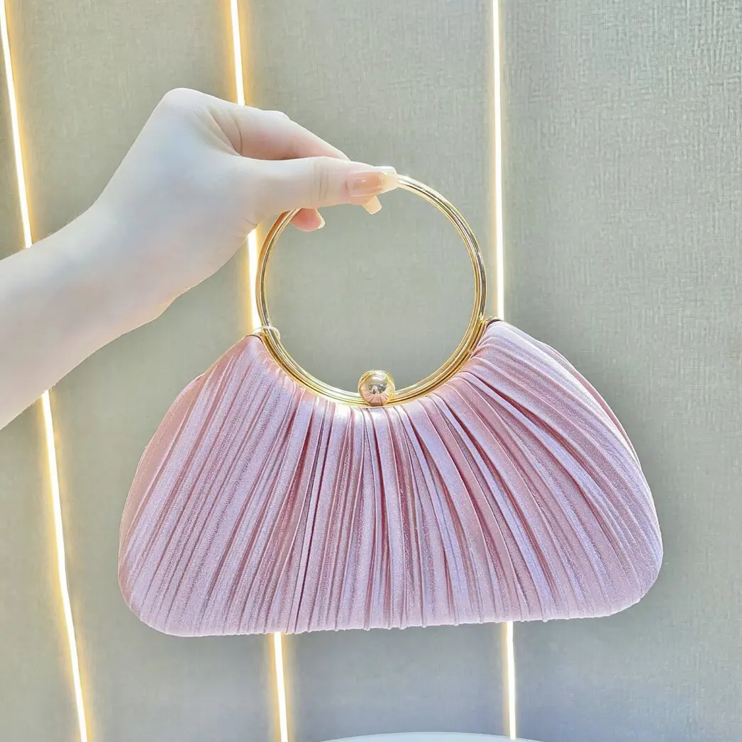 Women Black/Pink Top Handle Handbags Lady Satin Evening Bags Wedding Bridal Long Strap Handbags Party Dinner Clutch Purse
Women Black/Pink Top Handle Handbags Lady Satin Evening Bags Wedding Bridal Long Strap Handbags Party Dinner Clutch Purse