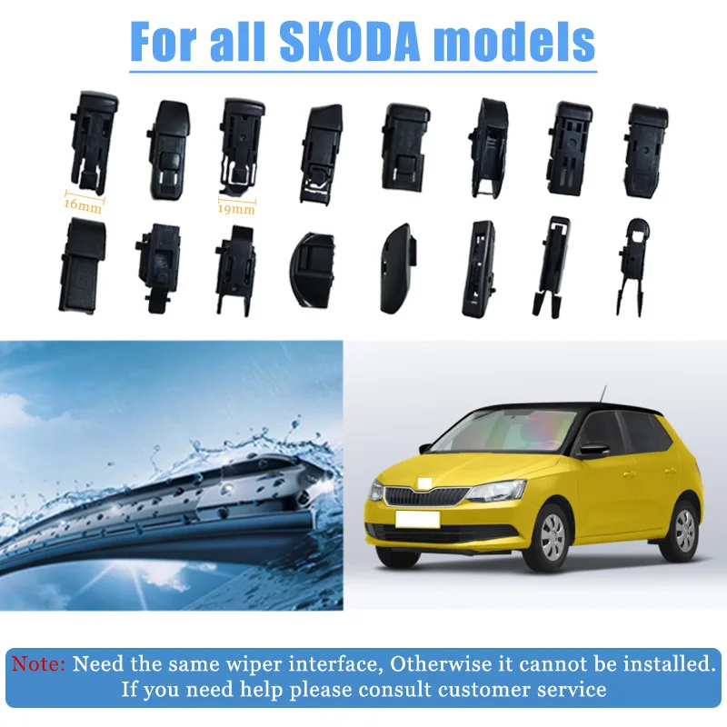 For SKODA General Motors J/U hook double rubber strip wiper blade boneless wiper blade Windshield Wiper
For SKODA General Motors J/U hook double rubber strip wiper blade boneless wiper blade Windshield Wiper