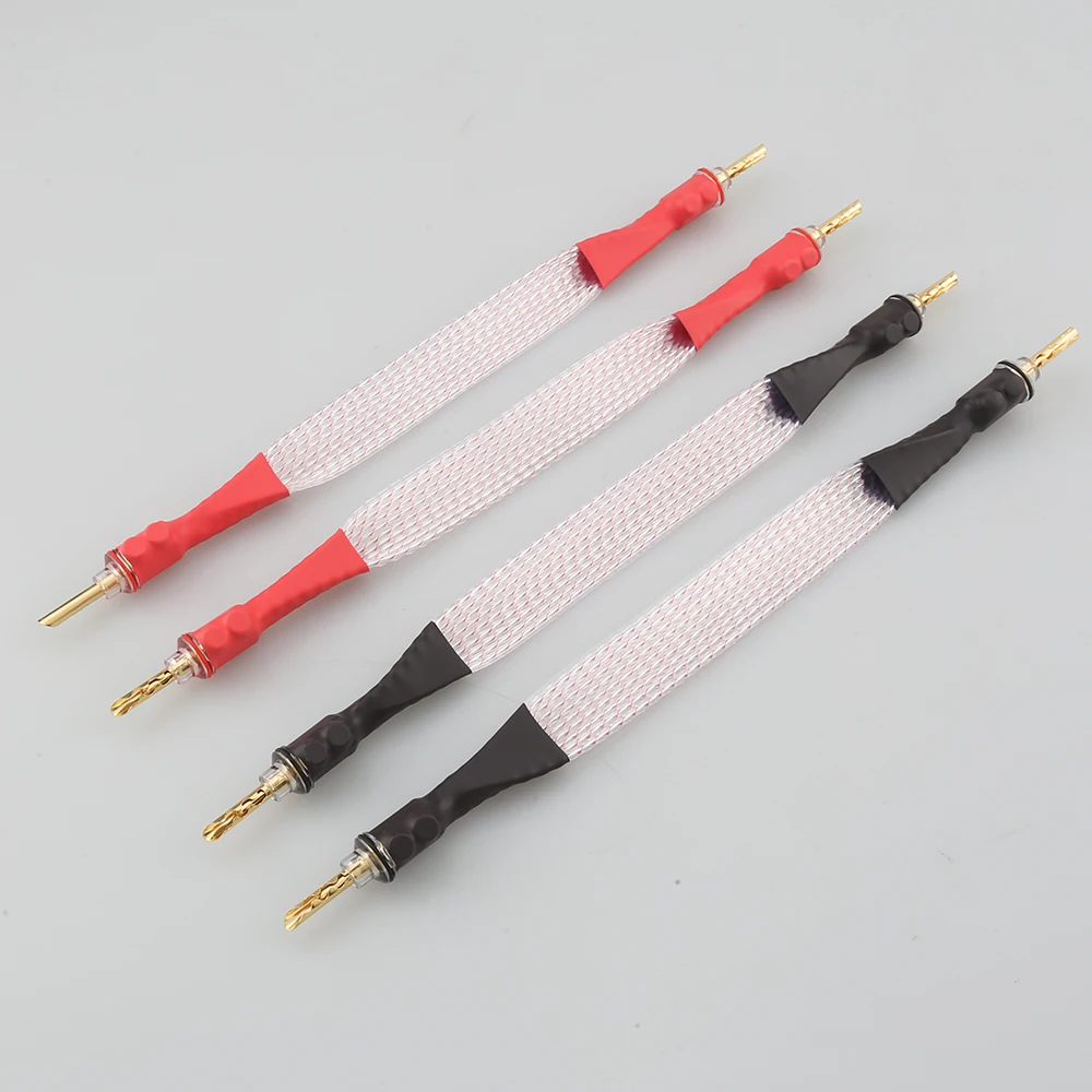 Hifi Audio Silver Plated Flat Jumper Links Performance Speaker Cable 4 x 20cm Banana Plugs
Hifi Audio Silver Plated Flat Jumper Links Performance Speaker Cable 4 x 20cm Banana Plugs