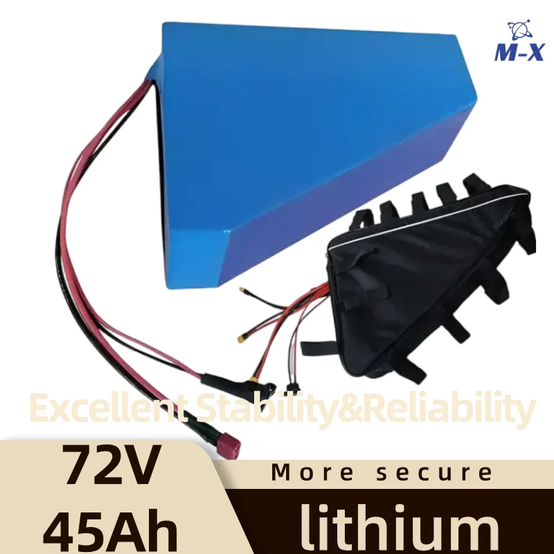 72v 45Ah lithium ion triangle battery BMS li ion 20S for 5000w 6000w Mountain Bike scooter Motorcycle + 10A charger
72v 45Ah lithium ion triangle battery BMS li ion 20S for 5000w 6000w Mountain Bike scooter Motorcycle + 10A charger