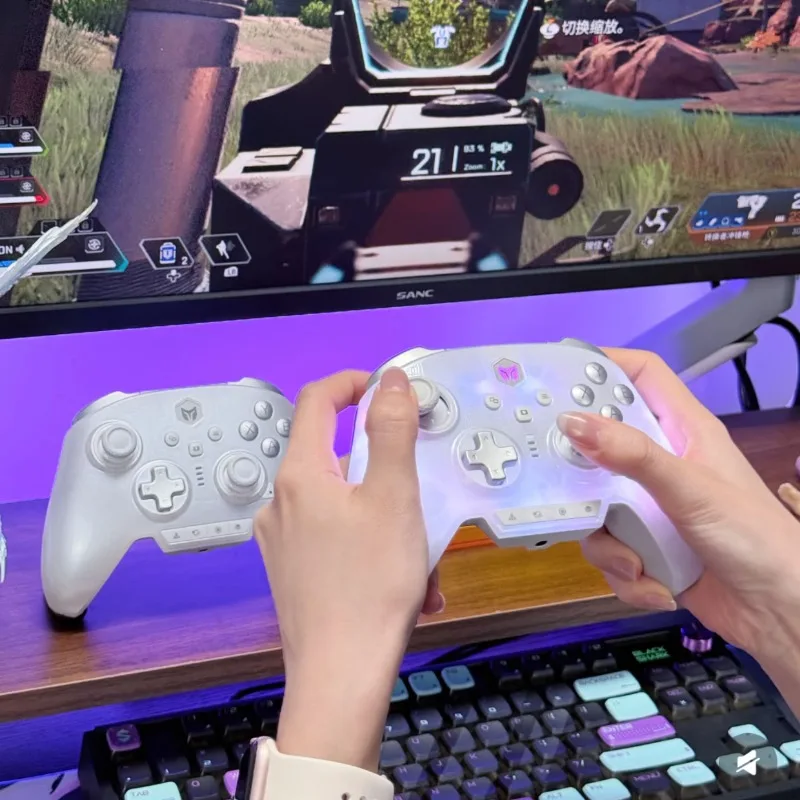 BIGBIGWON Rainbow 3 Wireless Bluetooth Game Controllers with 1000mAh Battery Life Gamepads 3.5mm Audio Interface for PC Switch
BIGBIGWON Rainbow 3 Wireless Bluetooth Game Controllers with 1000mAh Battery Life Gamepads 3.5mm Audio Interface for PC Switch