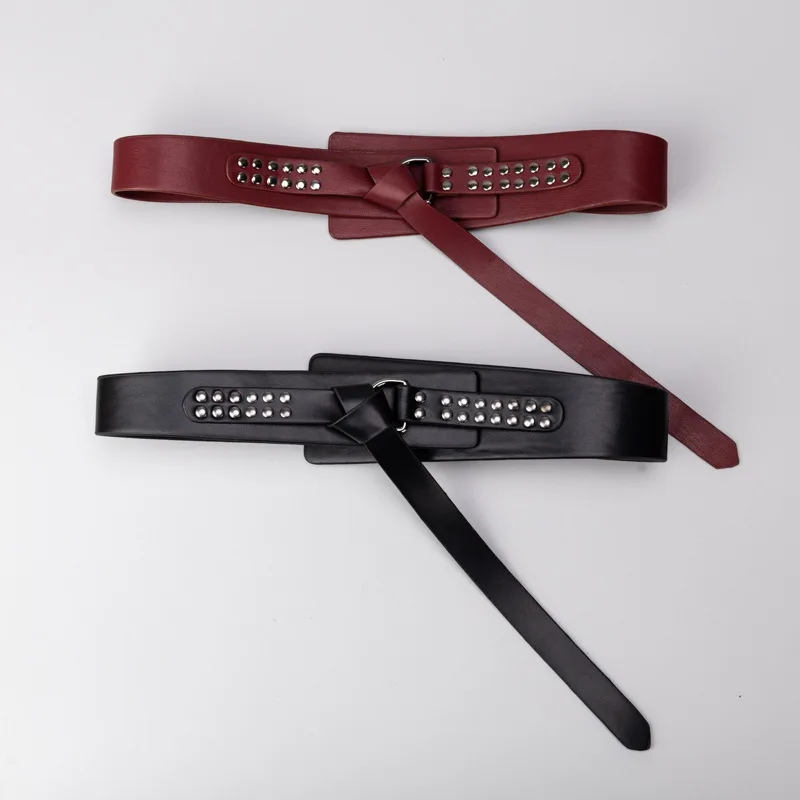 Women's Fashion PU Leather Rivet Cummerbunds Female Dress Corsets Waistband Belts Decoration Wide Belt TB280
Women's Fashion PU Leather Rivet Cummerbunds Female Dress Corsets Waistband Belts Decoration Wide Belt TB280