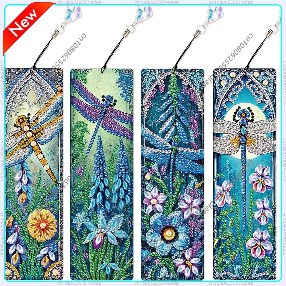 Набор из 4 закладок для книг в форме стрекозы, 5D алмазная вышивка, для любителей книг
Набор из 4 закладок для книг в форме стрекозы, 5D алмазная вышивка, для любителей книг