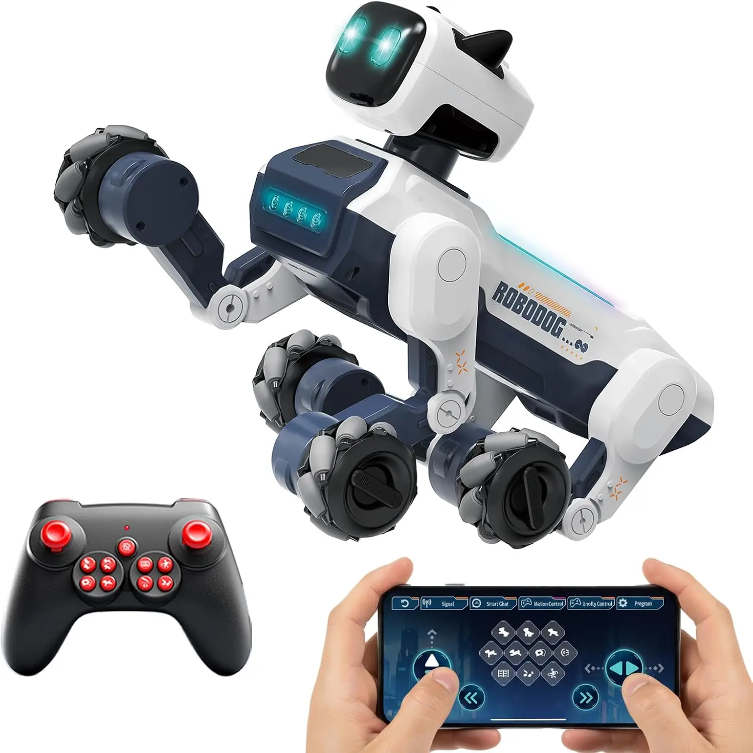 Interactive STEM Robot Dog for Kids - App & Voice Control Programmable Pet Toy with Touch Interaction
Interactive STEM Robot Dog for Kids - App & Voice Control Programmable Pet Toy with Touch Interaction