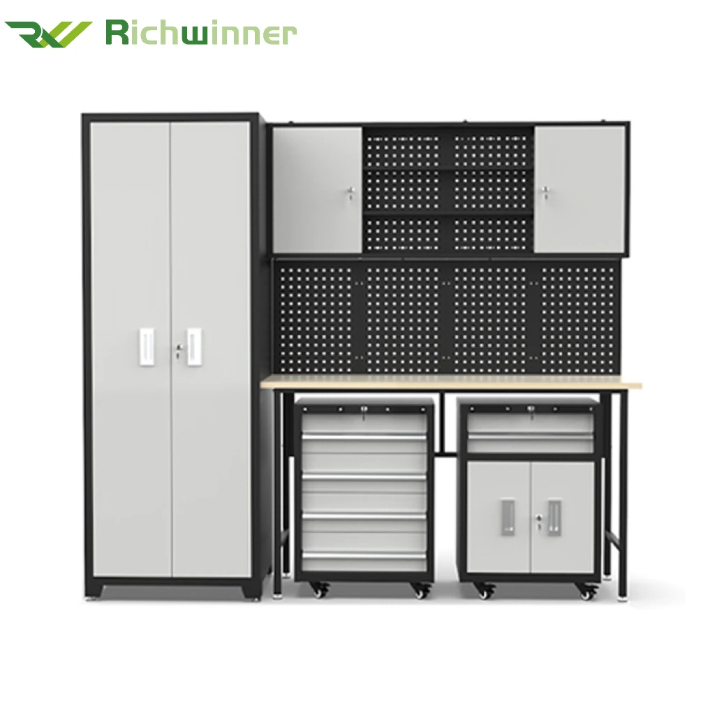 Quality Steel Tool Cabinet Set with Drawers Double-Doors and Multipurpose Trolley for Garage Workshop Factory Mechanic Chest
Quality Steel Tool Cabinet Set with Drawers Double-Doors and Multipurpose Trolley for Garage Workshop Factory Mechanic Chest