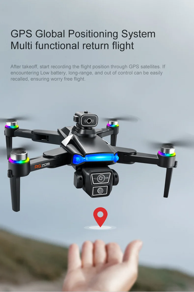 RG706MAX GPS RC Дрон 4,5-дюймовый экран управления вертолетом Оптический поток Предотвращение препятствий Квадрокоптер Аэрофотосъемка Самолет
RG706MAX GPS RC Дрон 4,5-дюймовый экран управления вертолетом Оптический поток Предотвращение препятствий Квадрокоптер Аэрофотосъемка Самолет