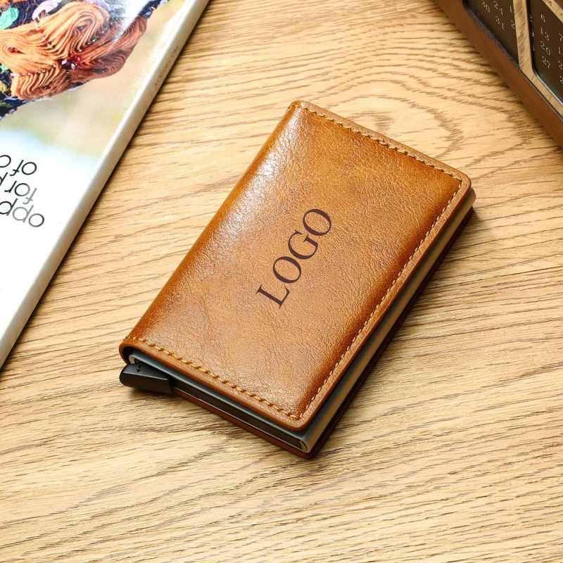 Leather Wallet Custom Logo Name Numbers Smart Pop Up Bifold RFID Blocking with A Money Clip and 6 Card Holders Gift
Leather Wallet Custom Logo Name Numbers Smart Pop Up Bifold RFID Blocking with A Money Clip and 6 Card Holders Gift