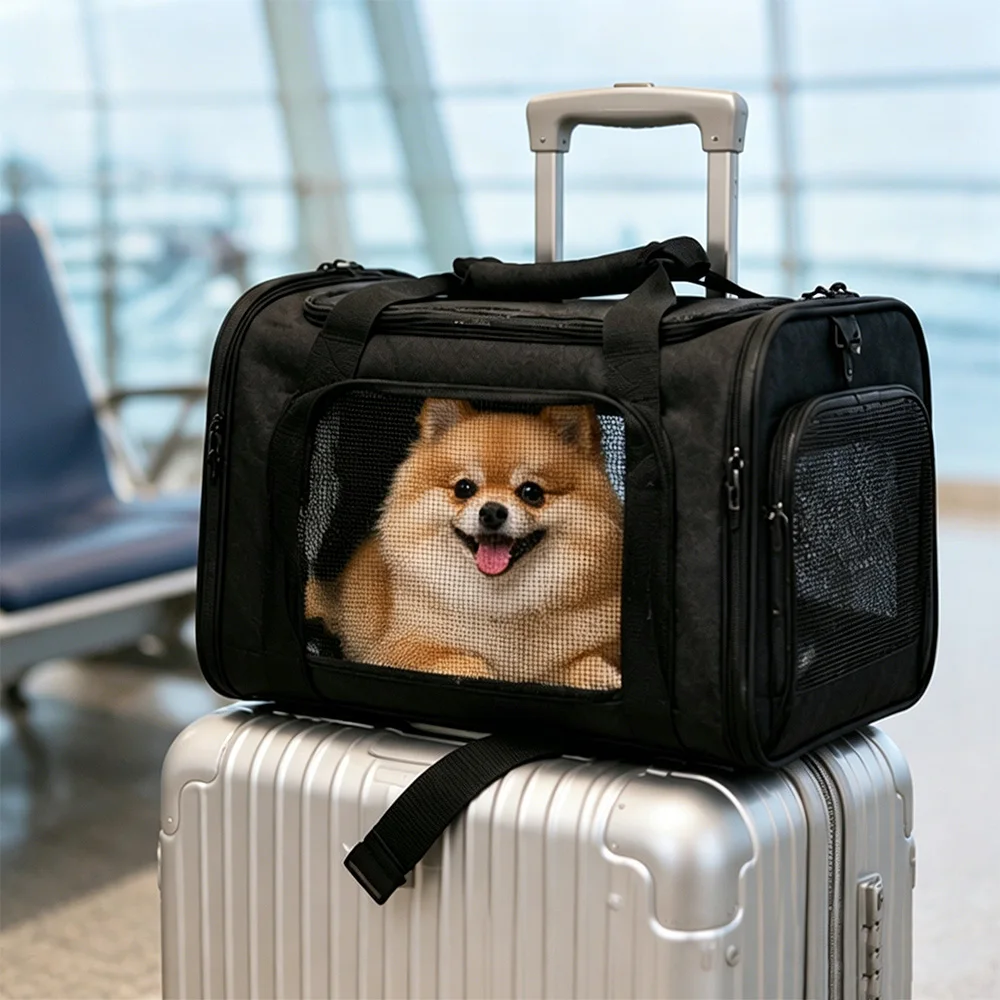 Breathable Pet Carrier Bag for Small Dogs Cats Soft Sided Travel Tote Airline Approved Puppy Cat Carrier for Outdoor Gray/Black
Breathable Pet Carrier Bag for Small Dogs Cats Soft Sided Travel Tote Airline Approved Puppy Cat Carrier for Outdoor Gray/Black