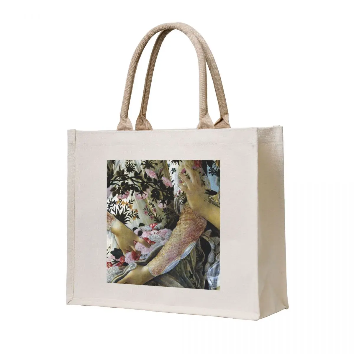 Botticelli Primavera closeup vintage painting Tote Bag tote bag woman female bag eco folding 
Botticelli Primavera closeup vintage painting Tote Bag tote bag woman female bag eco folding