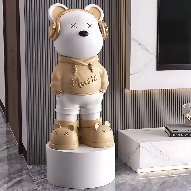 Violent Bear Large Floor Ornaments, Cool Headphones, Cream Style, Living Room TV Cabinet, Sofa, Home Decorations
Violent Bear Large Floor Ornaments, Cool Headphones, Cream Style, Living Room TV Cabinet, Sofa, Home Decorations