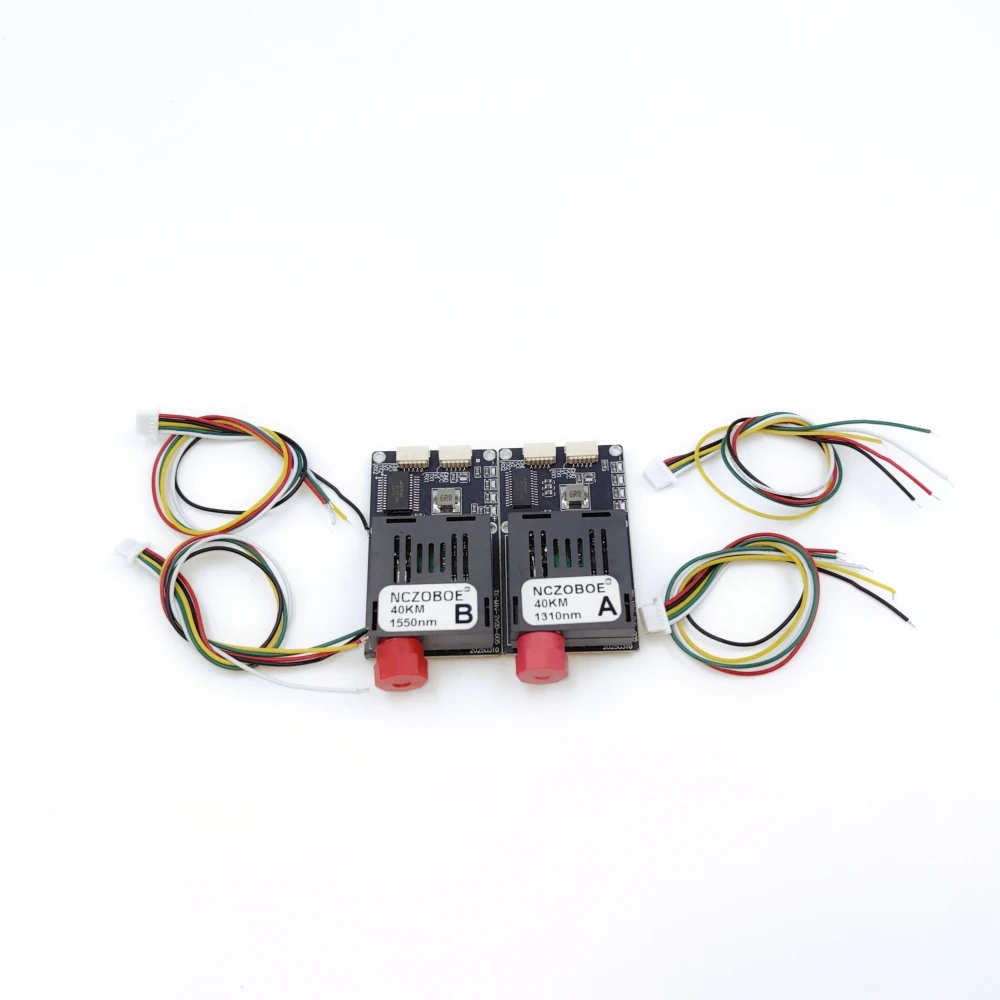 NCZOBOE Sky/Ground TTL Optical Transceiver Module DC FC Interface for Drones TTL to Fiber Optic Module 2 CVBS 2 TTL
