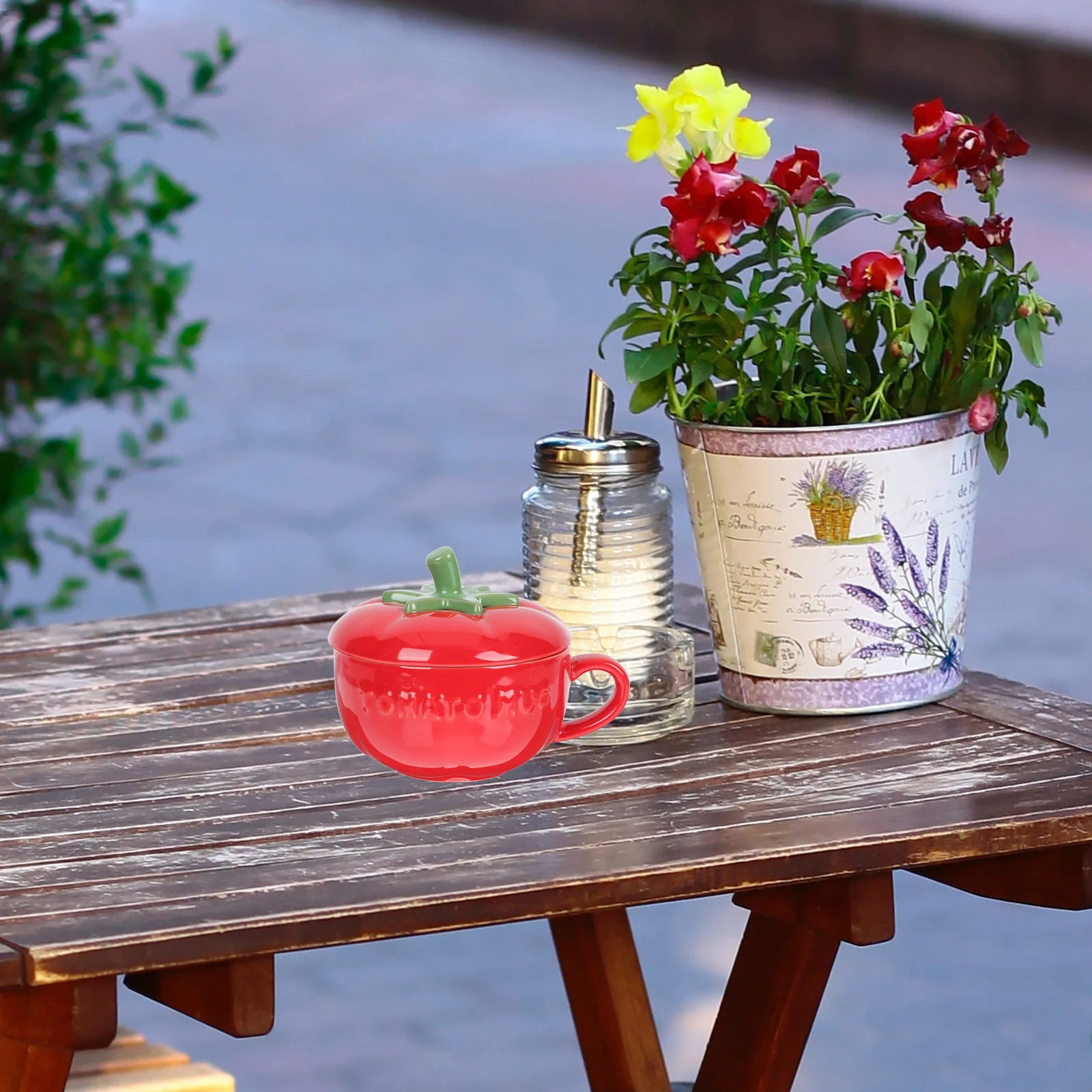 Adorable Tomato Shaped Ceramic Mug Smooth Texture Coffee Cup with Lid Multipurpose Drinkware for Coffee Milk Water Use
Adorable Tomato Shaped Ceramic Mug Smooth Texture Coffee Cup with Lid Multipurpose Drinkware for Coffee Milk Water Use