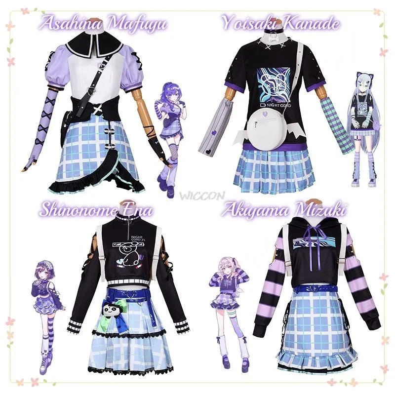 Project Sekai Colorful Stage Cosplay Yoisaki Kanade Asahina Mafuyu Shinonome Ena Akiyama Mizuki Cosplay Stage Costume Set
Project Sekai Colorful Stage Cosplay Yoisaki Kanade Asahina Mafuyu Shinonome Ena Akiyama Mizuki Cosplay Stage Costume Set