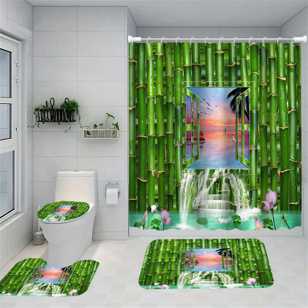 1/4 bamboo home bathroom curtains, toilet seat decoration, shower curtain carpet, shower curtain with carpet and toilet lid
1/4 bamboo home bathroom curtains, toilet seat decoration, shower curtain carpet, shower curtain with carpet and toilet lid