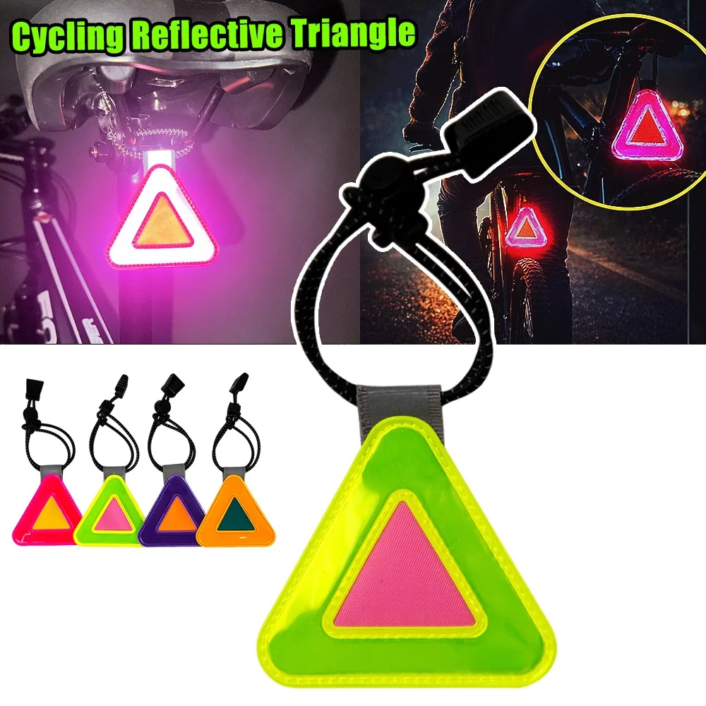 Bicycle Reflective Triangle Fluorescent Yellow Safety Reflector High Visibility For Bike Cycling Running Backpack Night Riding
Bicycle Reflective Triangle Fluorescent Yellow Safety Reflector High Visibility For Bike Cycling Running Backpack Night Riding
