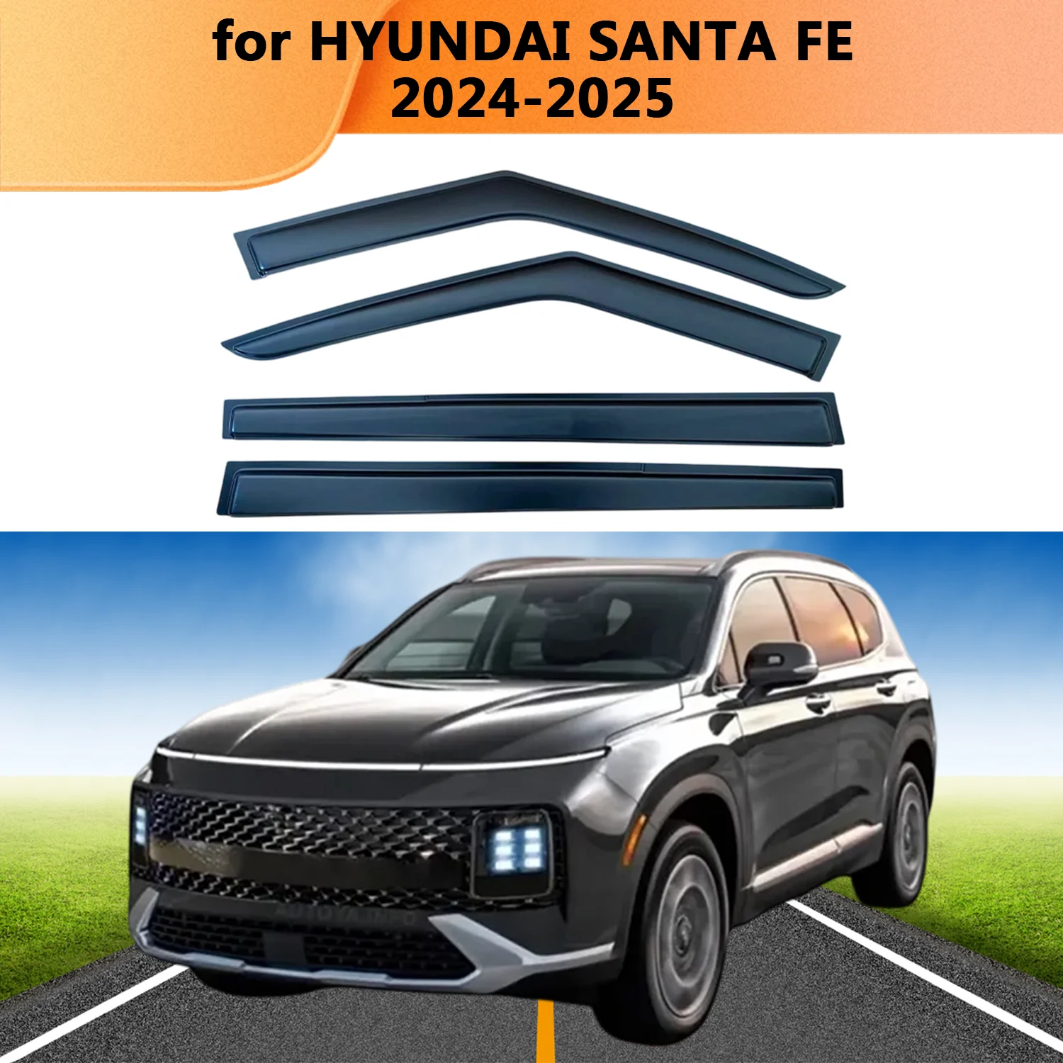 Weathershield for HYUNDAI SANTA FE 2024 2025 Sun Rain Deflector Guard Car Side Window Deflector Out-Channel Tape On
Weathershield for HYUNDAI SANTA FE 2024 2025 Sun Rain Deflector Guard Car Side Window Deflector Out-Channel Tape On