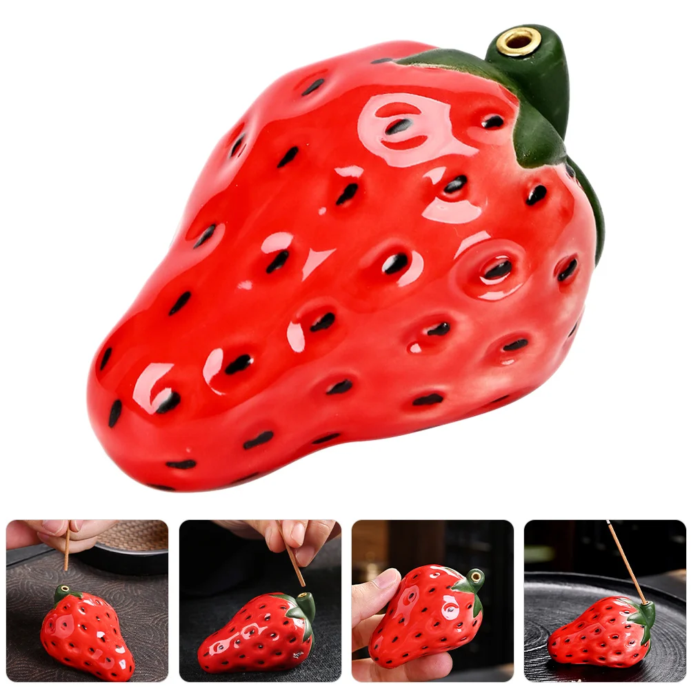 Strawberry Incense Burner Ceramic Stick Holder Cute Aromatherapy Decor Tabletop Incense Censer Adorable Ornament
Strawberry Incense Burner Ceramic Stick Holder Cute Aromatherapy Decor Tabletop Incense Censer Adorable Ornament
