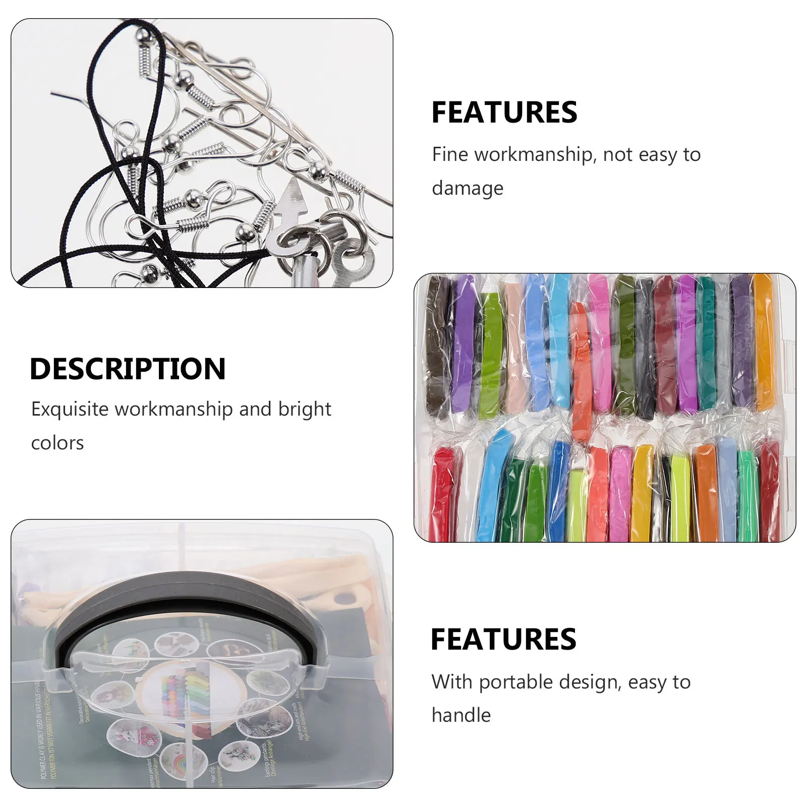 1Set DIY Clay Craft Kit Colorful Polymer Oven Bake Clay Sculpting Tools for Earrings and Keychains Sculpting Tools 
1Set DIY Clay Craft Kit Colorful Polymer Oven Bake Clay Sculpting Tools for Earrings and Keychains Sculpting Tools