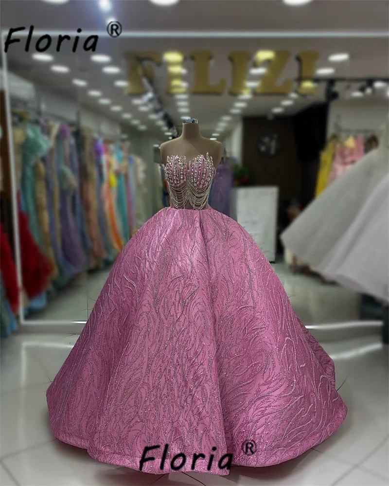 Vestido De Noite Luxury Crystal Stones Pink Wedding Dress Custom Made Ball Gown Princess Backless Bridal Gown Robe De Mariee
Vestido De Noite Luxury Crystal Stones Pink Wedding Dress Custom Made Ball Gown Princess Backless Bridal Gown Robe De Mariee