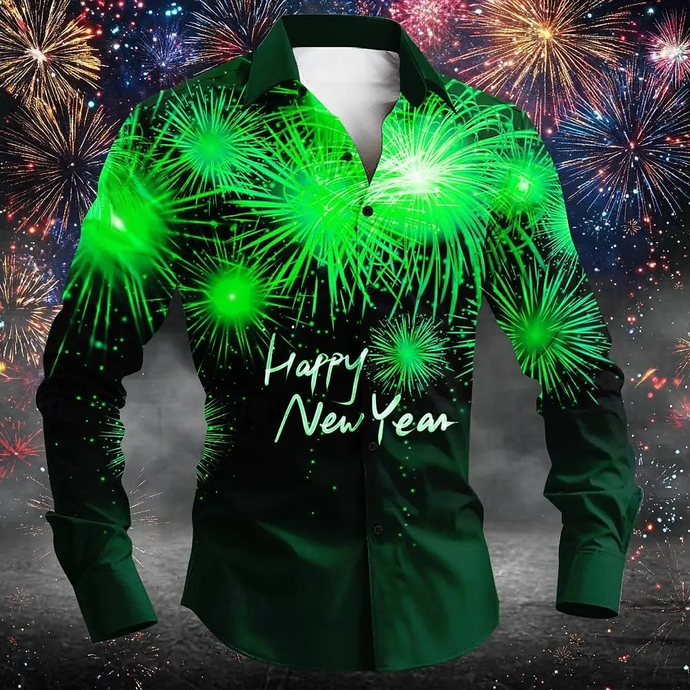 2025 Happy New Year Men's Stylish Casual Long Sleeve Shirt Breathable Tops New Year's Themed Stylish Pattern Full Sleeve Shirts
2025 Happy New Year Men's Stylish Casual Long Sleeve Shirt Breathable Tops New Year's Themed Stylish Pattern Full Sleeve Shirts