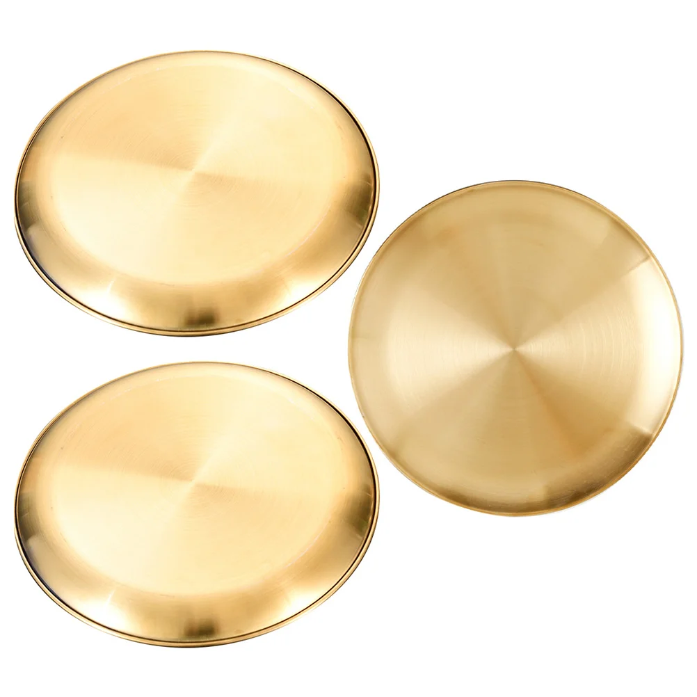 3 Pcs Plate Retro Dish Steak Plates Appetizer Metal Korean Style Sushi Round Grill
3 Pcs Plate Retro Dish Steak Plates Appetizer Metal Korean Style Sushi Round Grill
