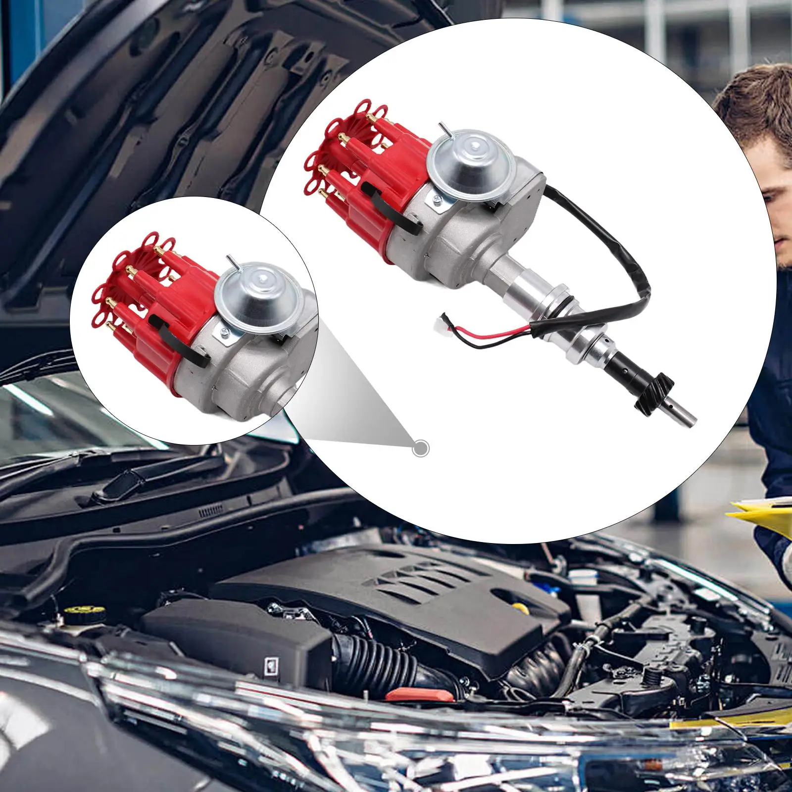 Hei Ignition Distributor Practical Truck Convenient Vehicle Stable Performance Simple Installation for Ford Small Block 260
Hei Ignition Distributor Practical Truck Convenient Vehicle Stable Performance Simple Installation for Ford Small Block 260