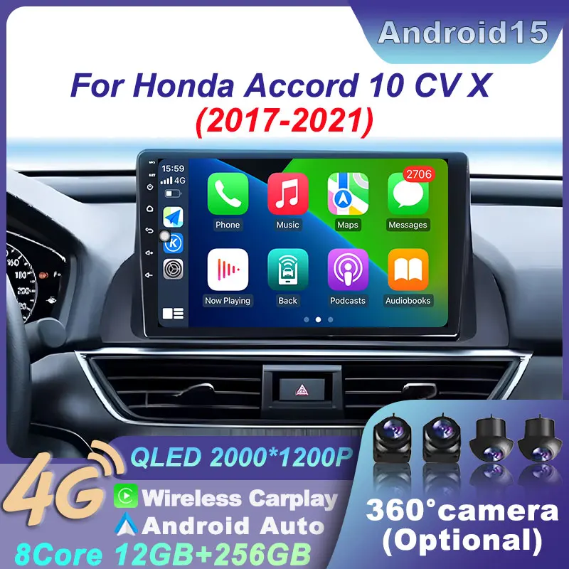 Беспроводное радио AutoAndroid 15, мультимедийный Wi-Fi плеер Carplay, автонавигация, стерео головное устройство для Honda Accord 10 CV X 2017-2021
Беспроводное радио AutoAndroid 15, мультимедийный Wi-Fi плеер Carplay, автонавигация, стерео головное устройство для Honda Accord 10 CV X 2017-2021