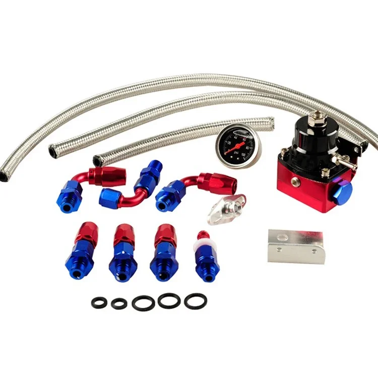 Auto Billet An6 Hose Universal Adjustable Fuel Pressure Regulator Adjustable 0-160psi with Gauge Black and Red Fpr-005
Auto Billet An6 Hose Universal Adjustable Fuel Pressure Regulator Adjustable 0-160psi with Gauge Black and Red Fpr-005
